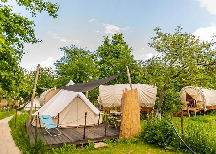 Luxury tent Dragonfly Gardens Urban Glamping Brasov