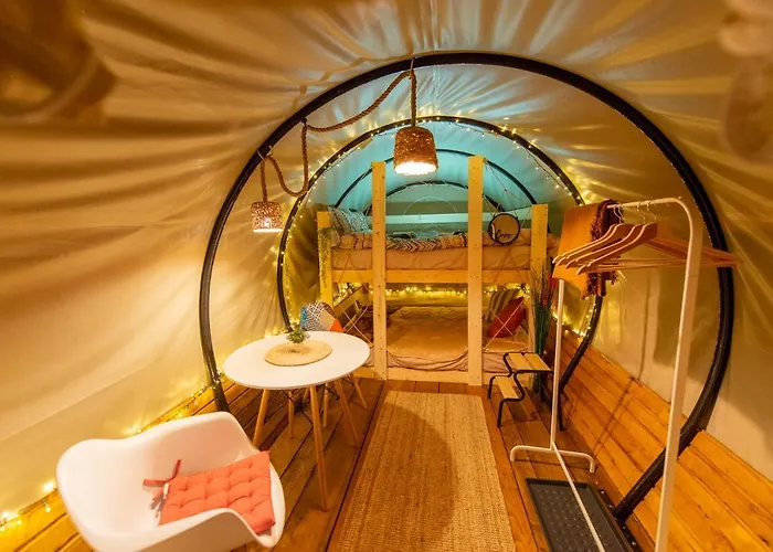 Dragonfly Gardens Urban Glamping Luxury tent