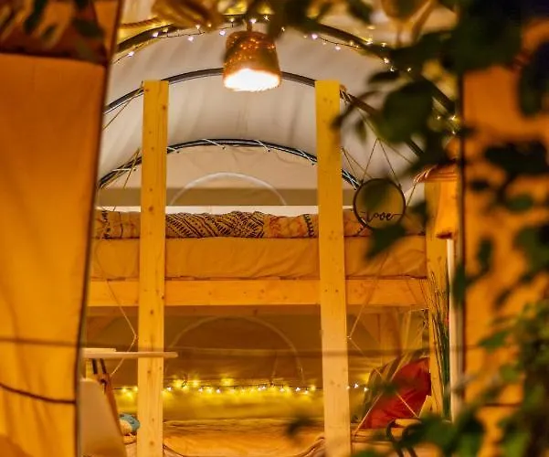 Luxury tent Dragonfly Gardens Urban Glamping Brasov